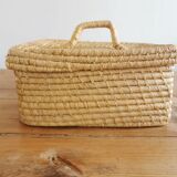Vintage wicker suitcase