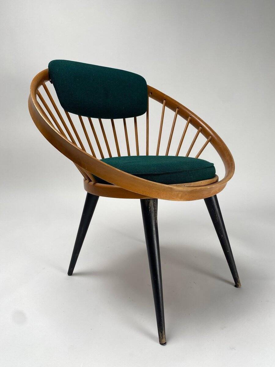 Fauteuil rond attribué à Yngve Ekström pour Swedese, Suède, années 1960
