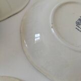 Ensemble de 4 assiettes creuses Gien et Enoch Wedgwood