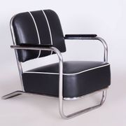 Bauhaus Lounge Chairs in Leather from Mücke Melder, 1930s, Set of 2