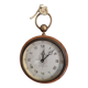 Patinated inlaid wooden clock shape watch pocket