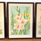 4 floral lithographs 1900