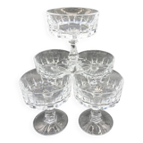 5 small antique crystal cups