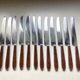 Old box 12 knives Art Deco Bakelite and chromed metal Apollonox