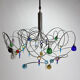 Harco loor strawberry design hanging lamp, 1990s