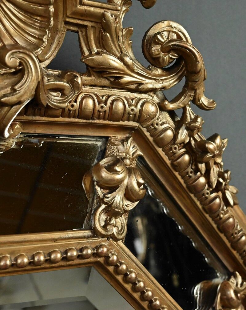 Miroir à parcloses, style Louis XV – Milieu XIXe