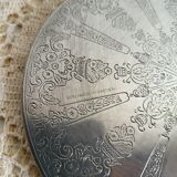 Set of 2 Silver-Plated Metal Coasters for Carafes or Bottles, Swedish