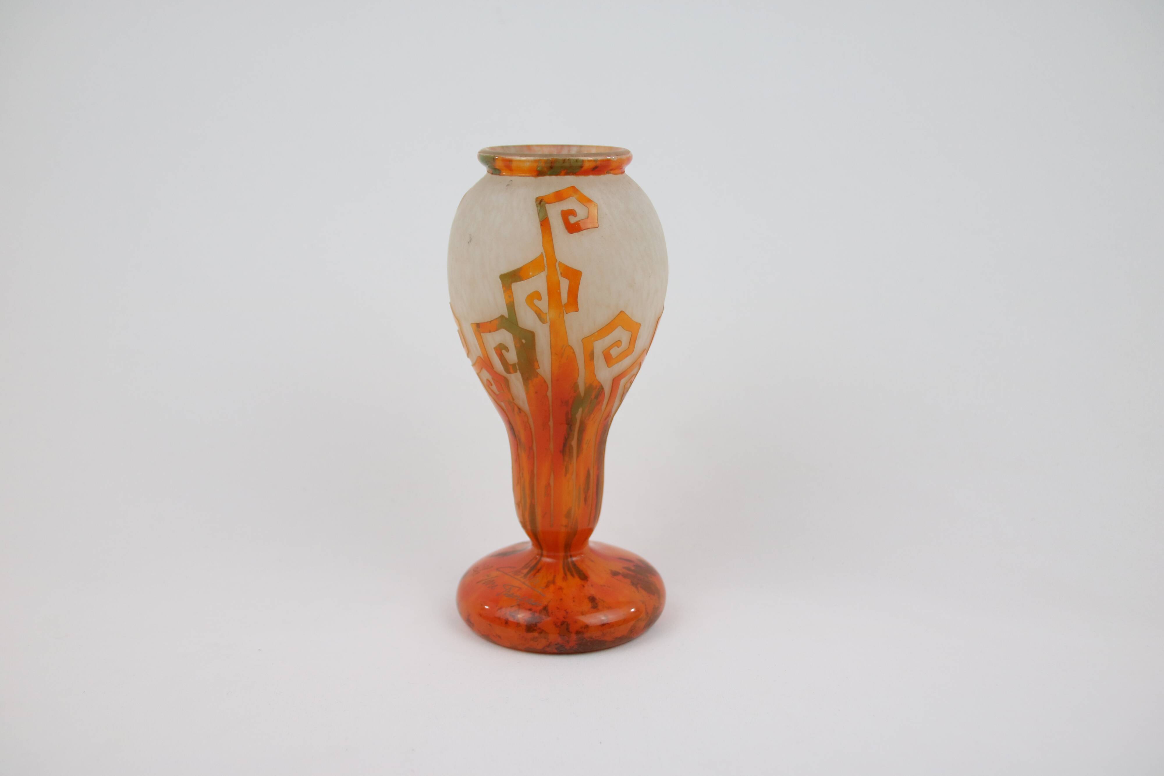 Charder Vase - French Glass (Schneider) Fougères model