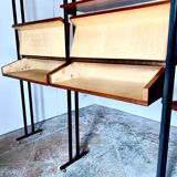 Midcentury Italian Modular Bookshelf with Unusual Drawers, Italy