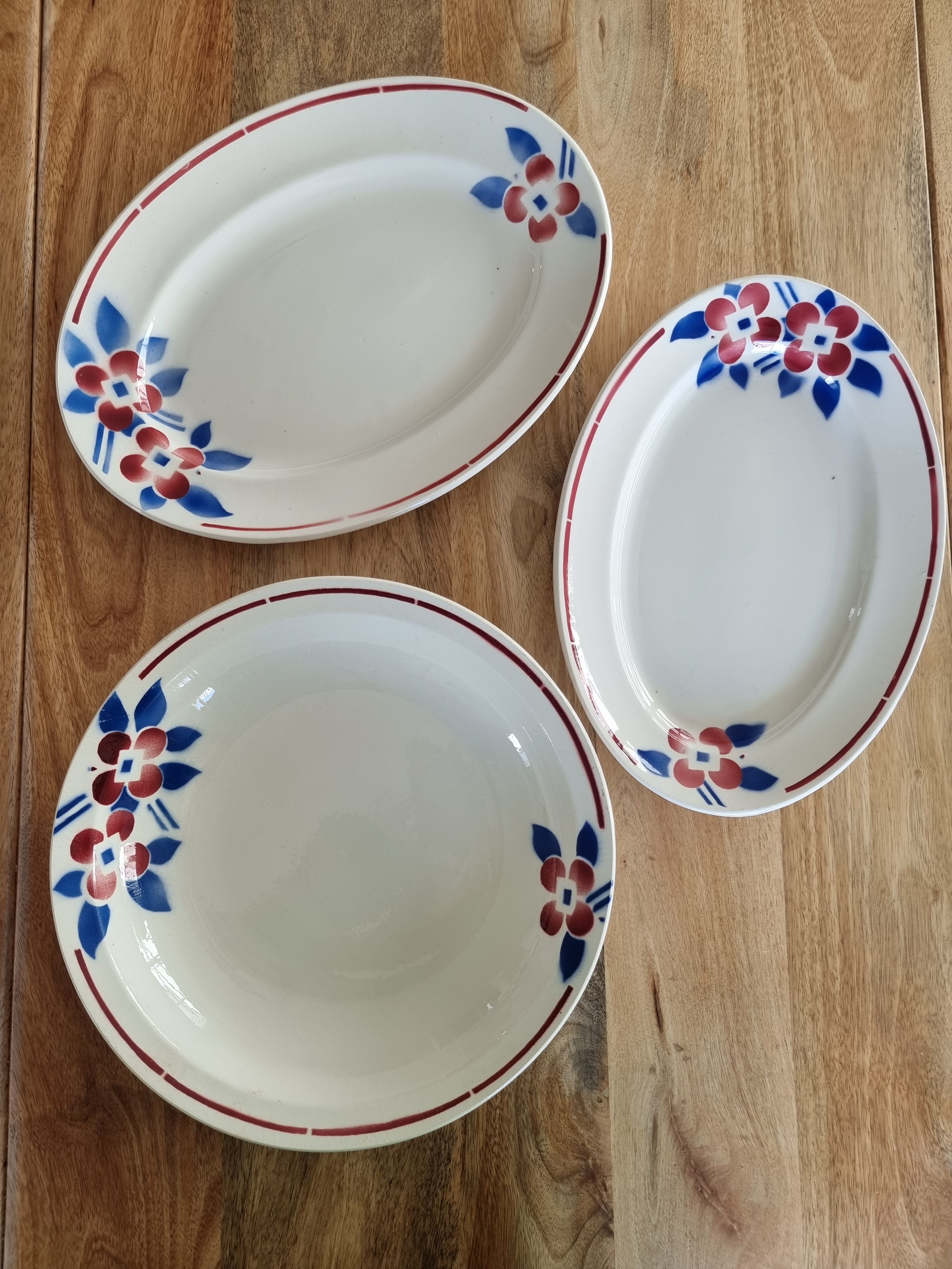 Set of vintage serving dishes