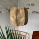 Vintage Scandinavian hanging wire Rafia and wood