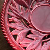 Large cup fruit basket in garnet earthenware