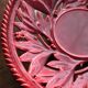 Large cup fruit basket in garnet earthenware