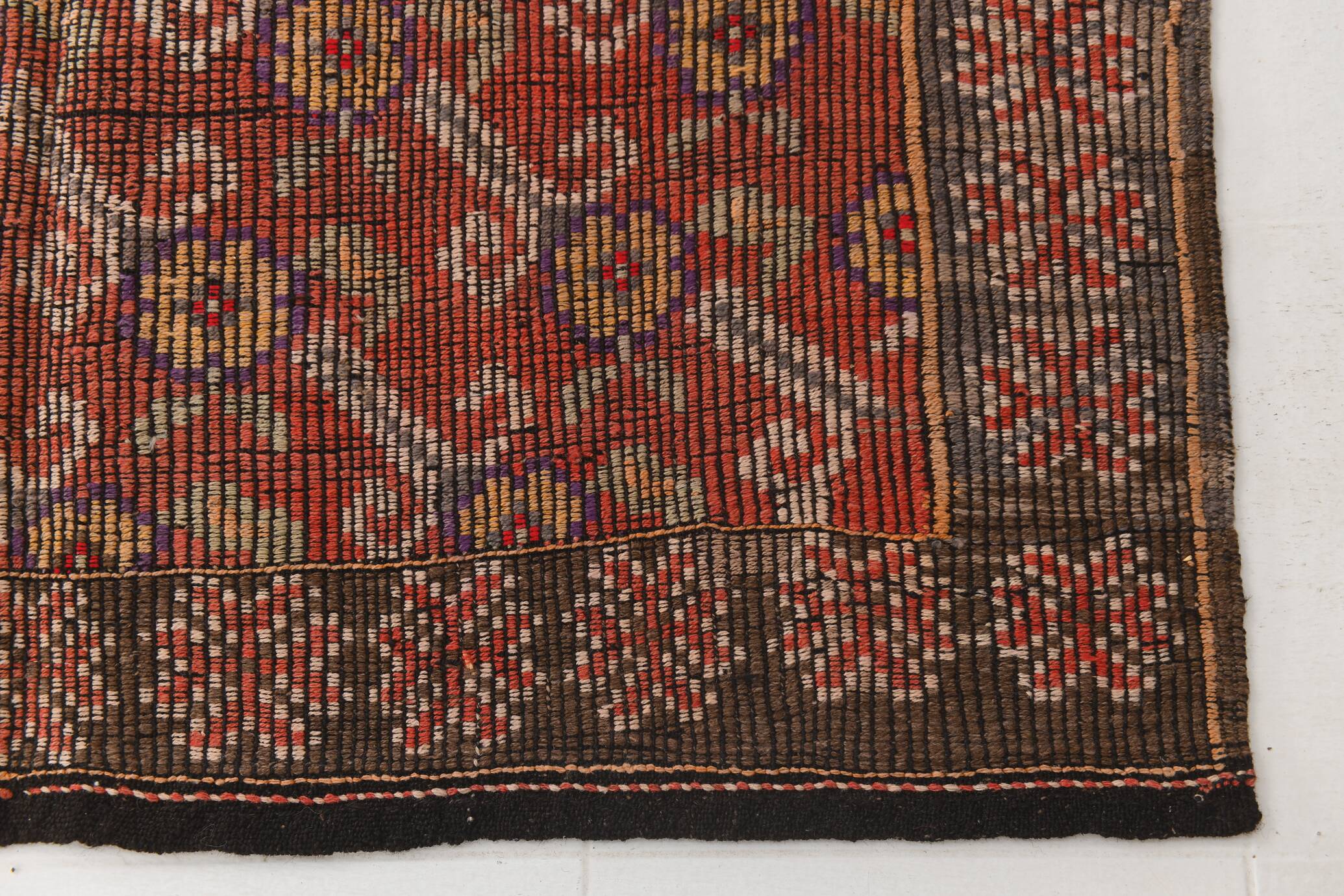 Rug For Living Room Red Turkish Kilim Rug, 151x336Cm