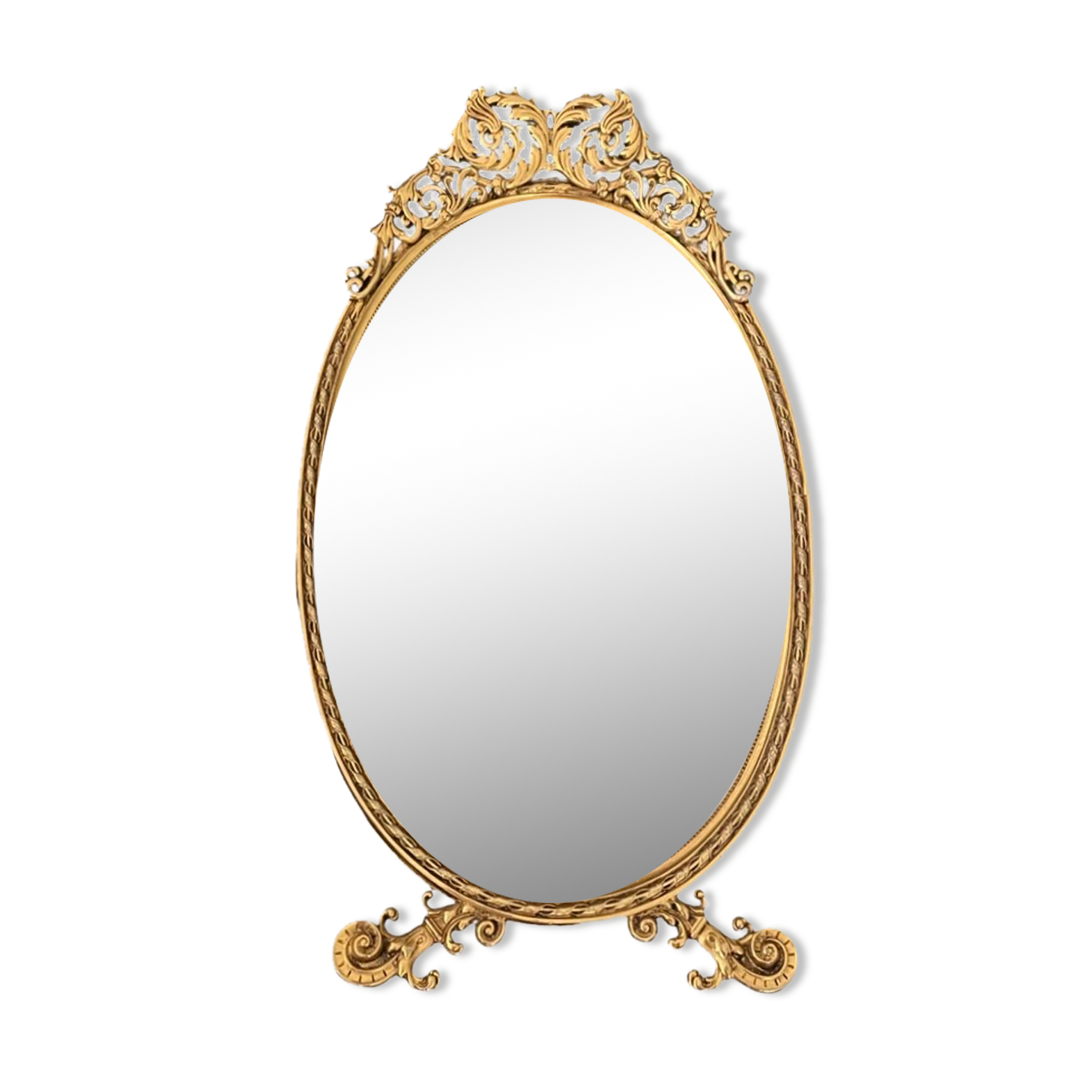 Miroir à poser doré 17x29cm