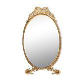Miroir à poser doré 17x29cm