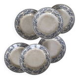 Set of 6 iron earthenware plates