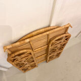 Peacock rattan folding shelf