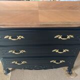 Patinated black dresser