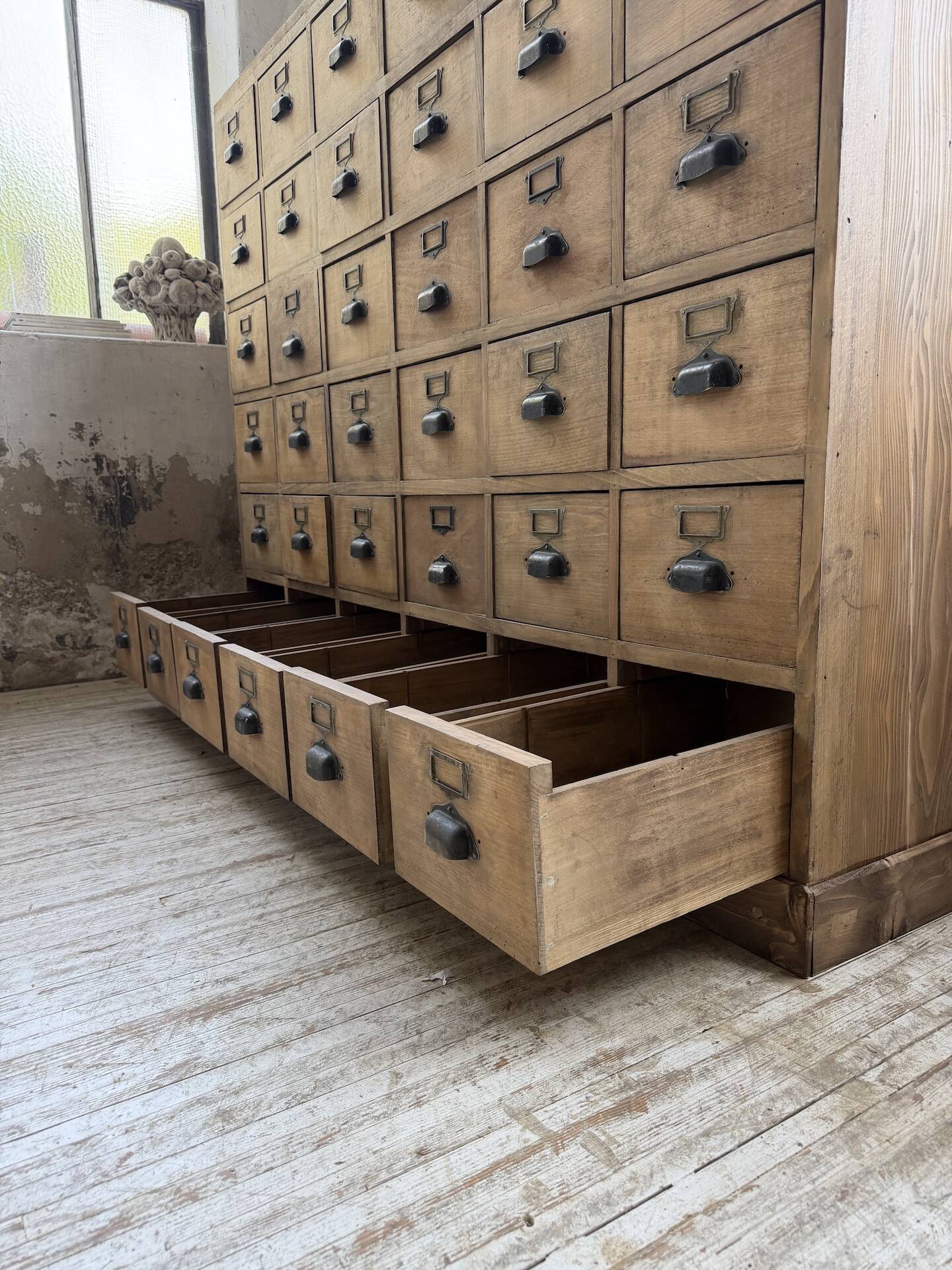 1950s pine workbench XL 160cm