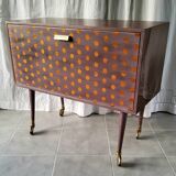 Vintage bar cabinet on casters