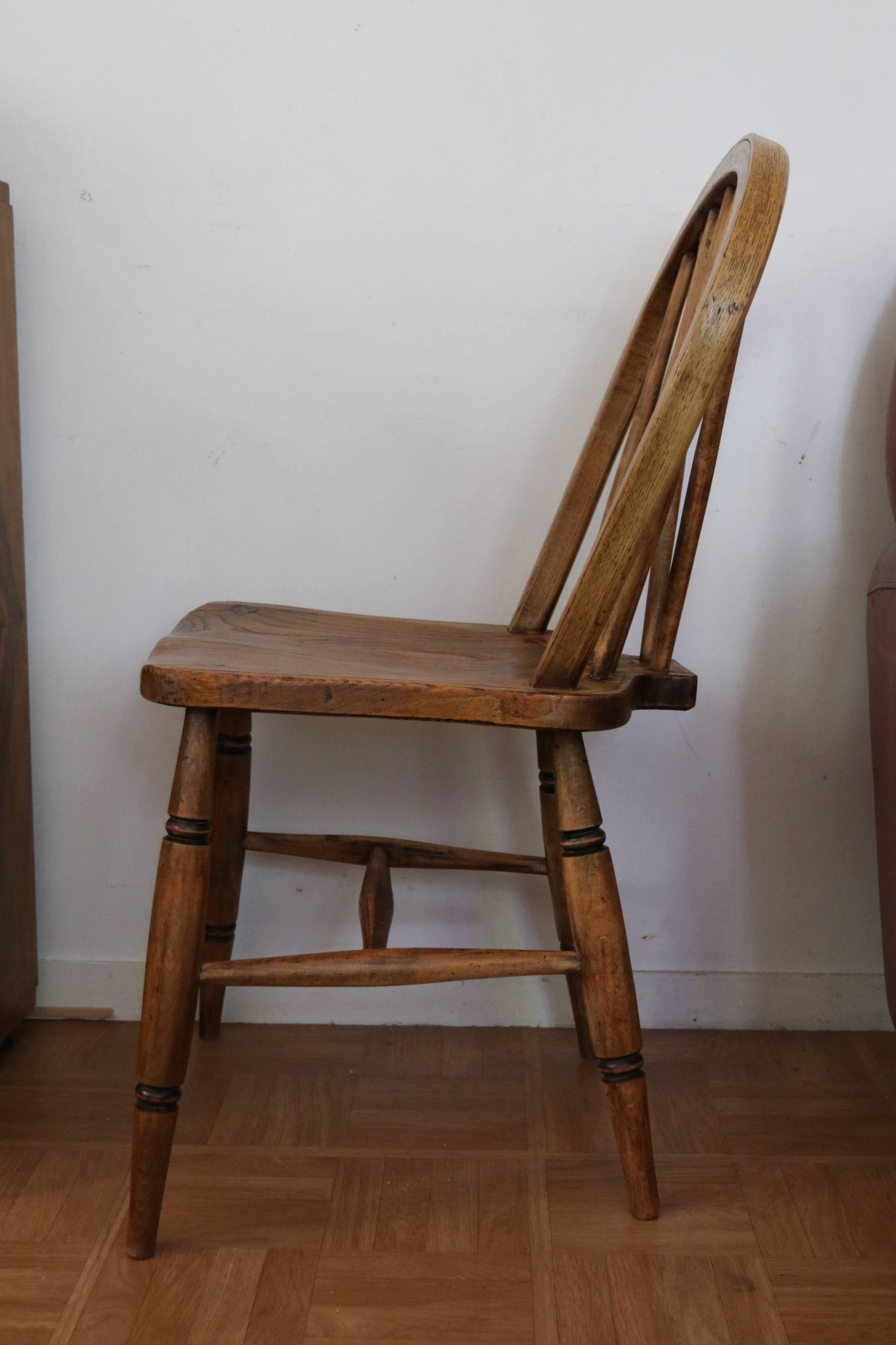 Rustic chair in natural wood