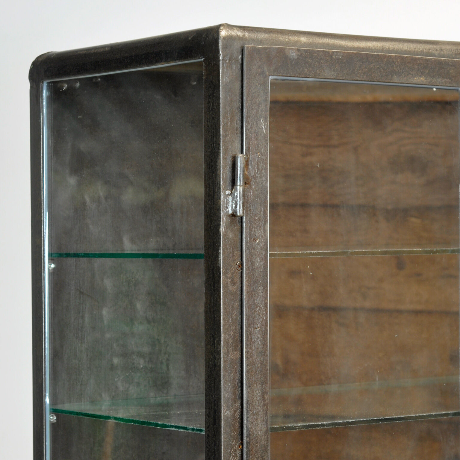 Polished iron medicine cabinet, 1950s