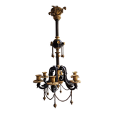 Chandelier in gilded bronze and patinated 19th century