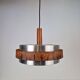 Vintage Scandinavian Pendant Lamp in Teak, 1960s