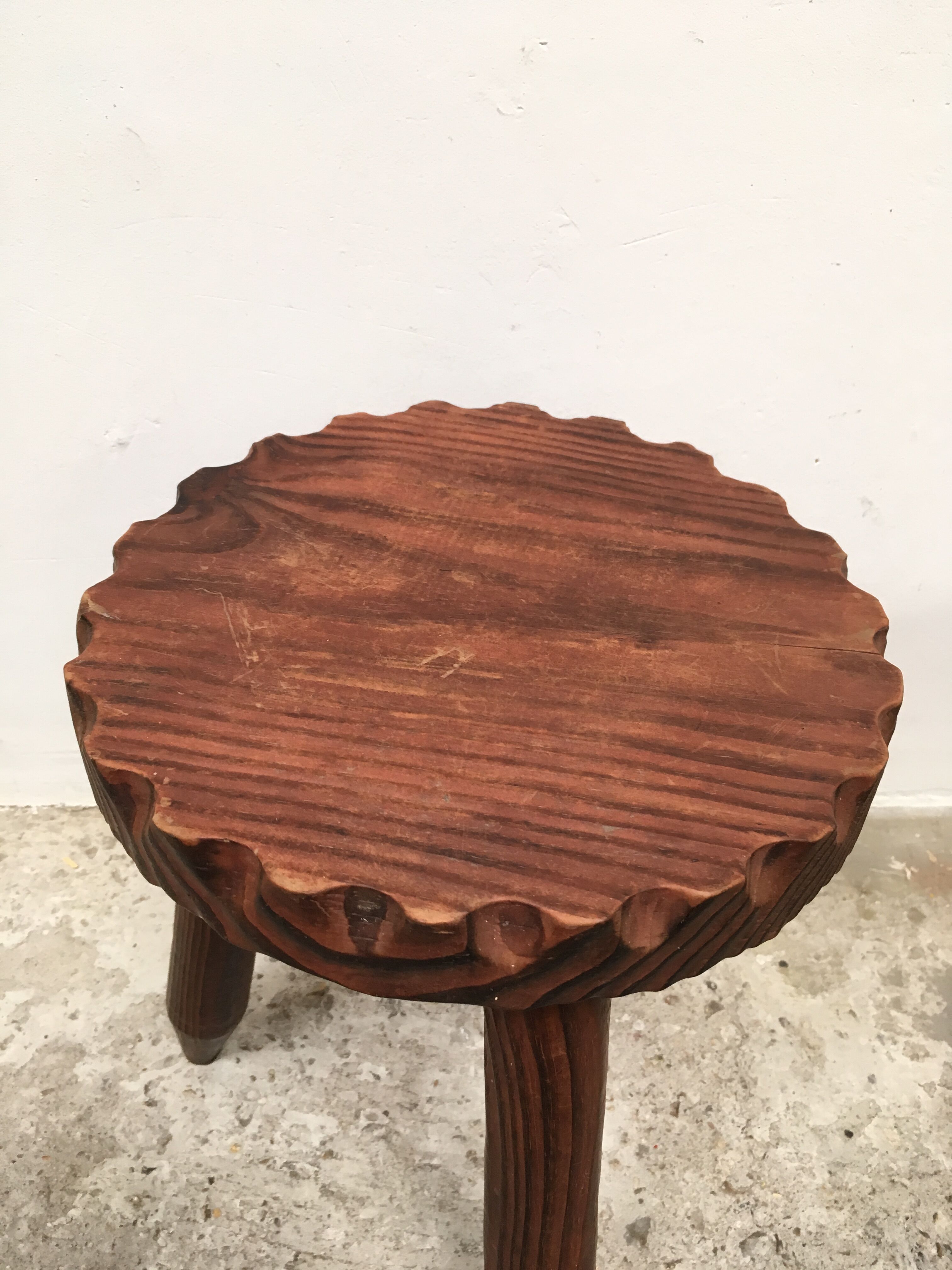 Brutalist tripod stool