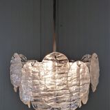 Kalmar candlestick with ice glass discs 1960's