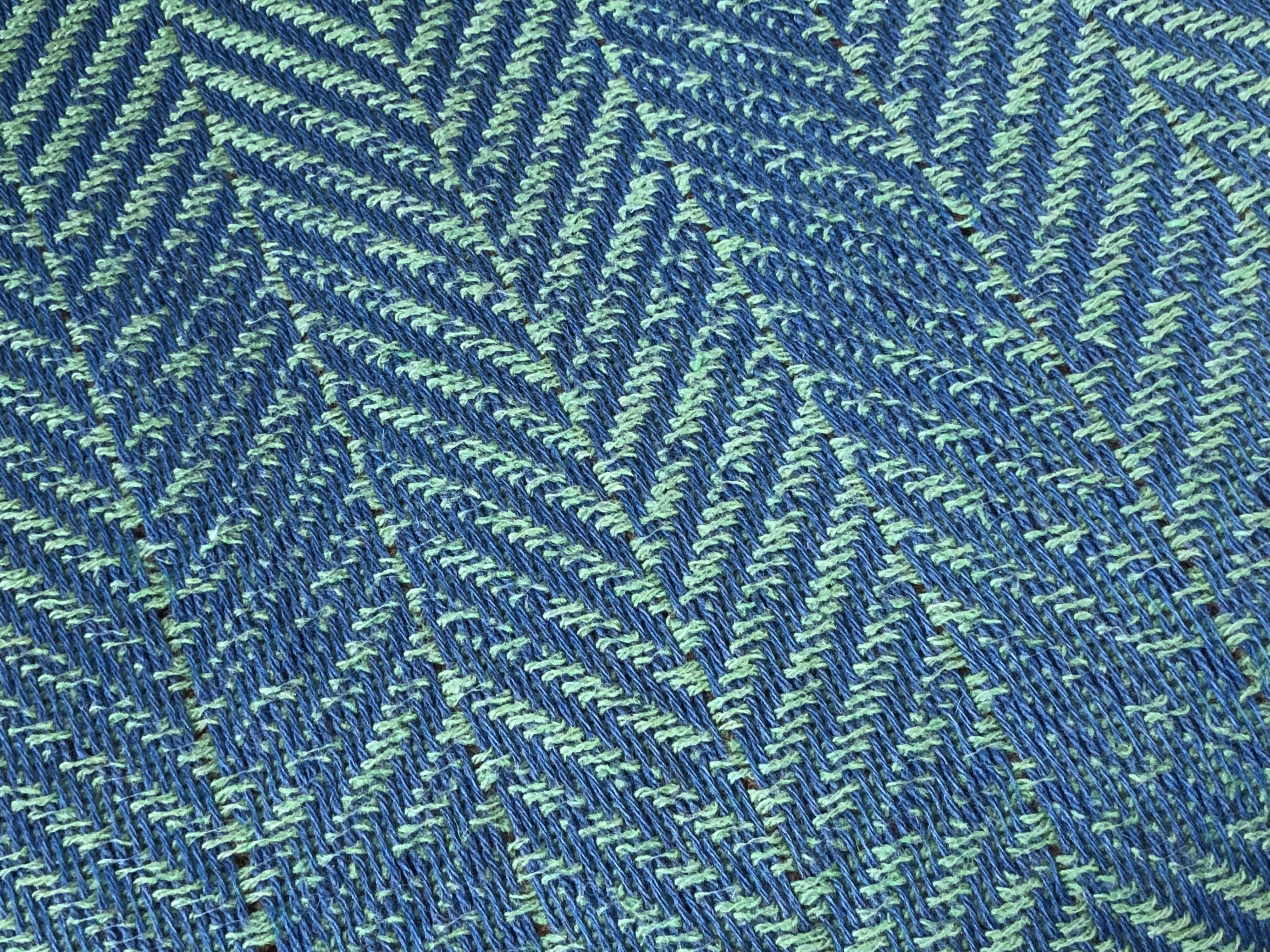 Pair of chairs low base Charles and Ray Eames, fabric Alexander Girard, ed. Herman Miller, 1970