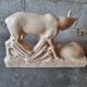 Art Deco deer porcelain statue