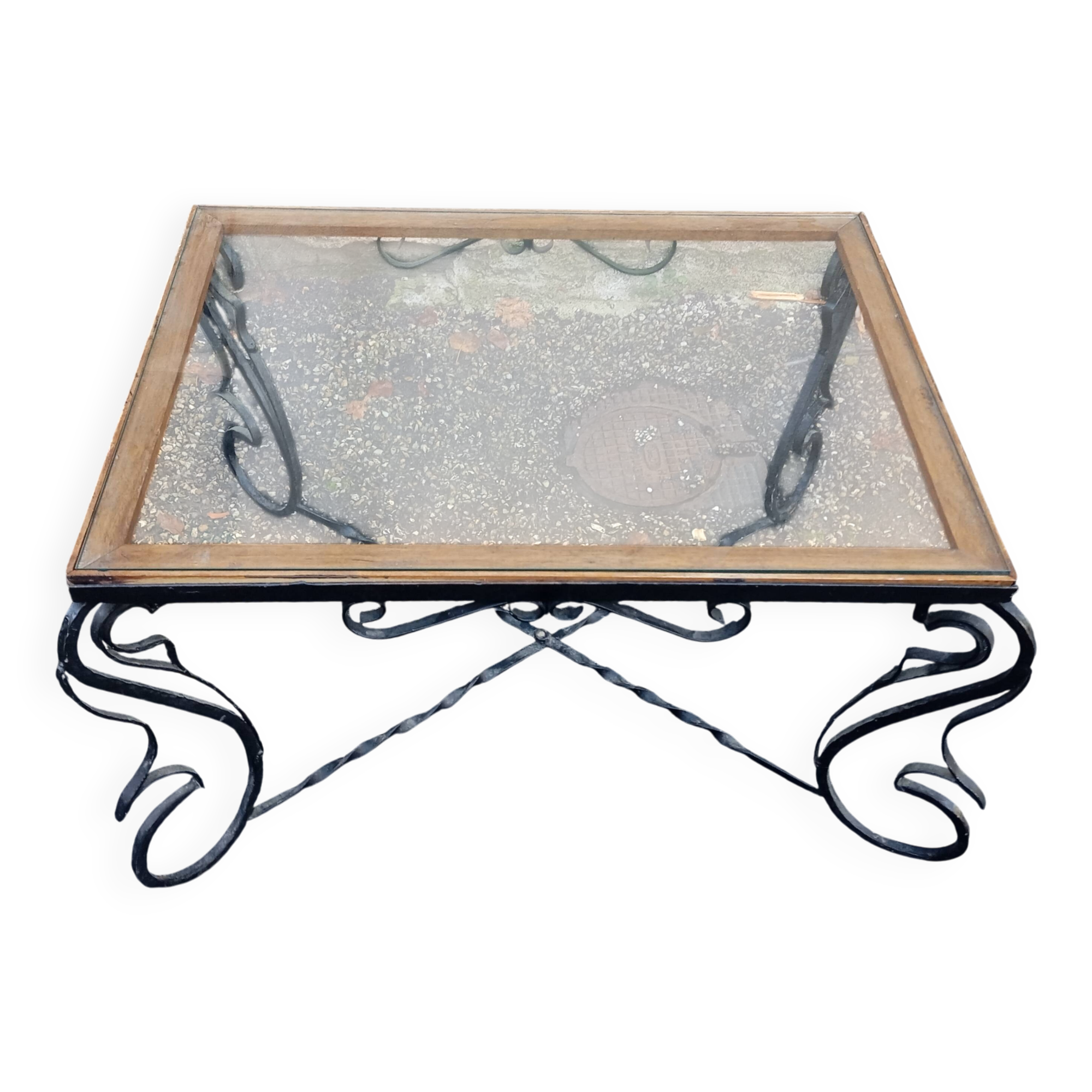 Wrought iron coffee table