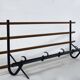 Coat rack 1950 metal and vintage wood