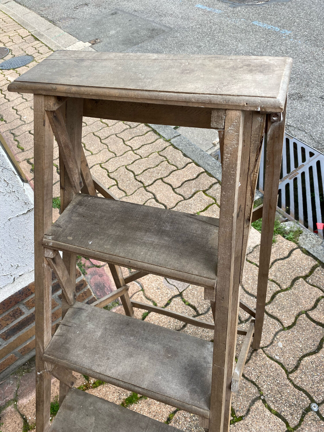 Vintage wooden stepladder