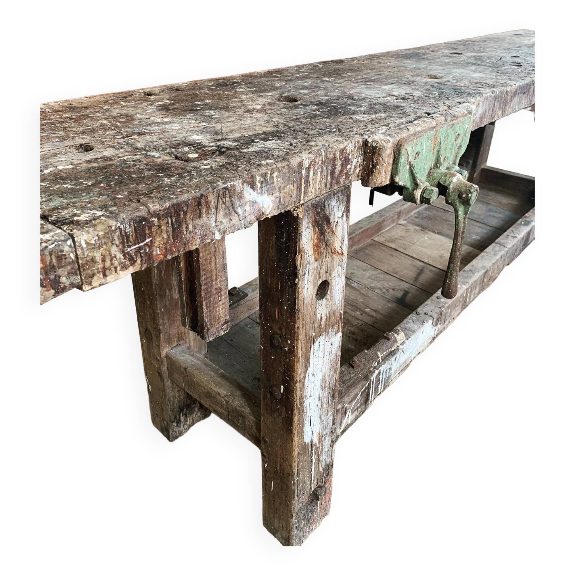 Old wooden workbench