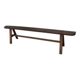 Rustic oak bench.