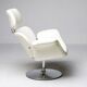 Artifort Tulip F545 Lounge Chair by Pierre Paulin, white leather