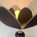 ▪️The Dolphin Lamp Jennings Lotus Lampshade Hollywood Rengency
