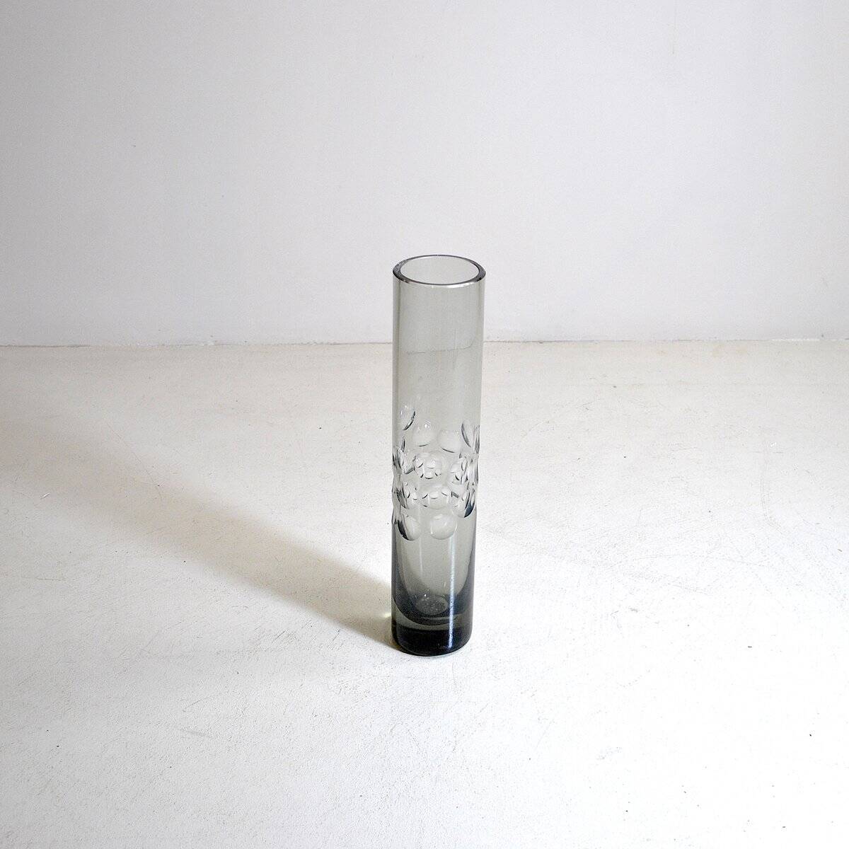 Cylindrical smoke-coloured vase, 1960s.