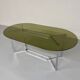Vintage chrome and smoked glass table, 70s design, Paul Legeard DOM