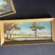 Two framed oil landscape paintings signed Campillo