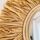 Miroir rond rotin paille, 45 cm