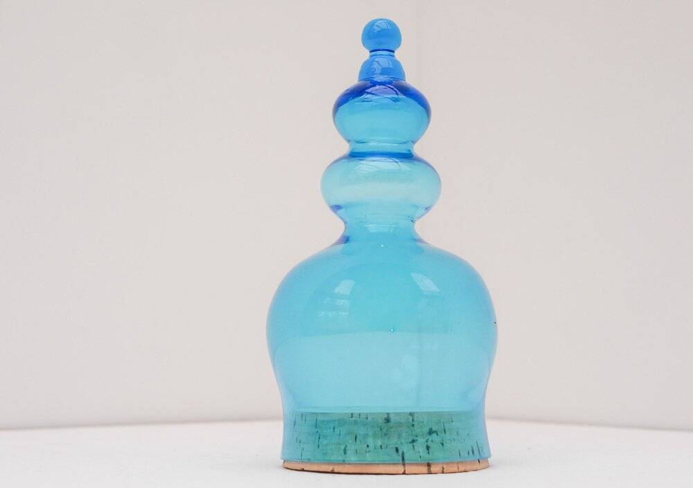 Candy box in handblown art glass by Bertil Vallien for Kosta Boda, 1970s