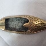 Brass slipper ashtrays, 1980