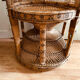 Mid-Century Oriental Peacock Chair in Straw, 1970s