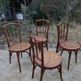 Chaises de salle à manger bistro Thonet originales, lot de 4