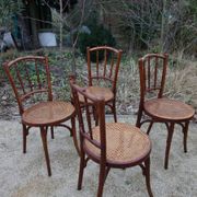 Chaises de salle à manger bistro Thonet originales, lot de 4