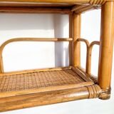 Rattan wall shelf